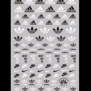 Nike/Adidas nail decals